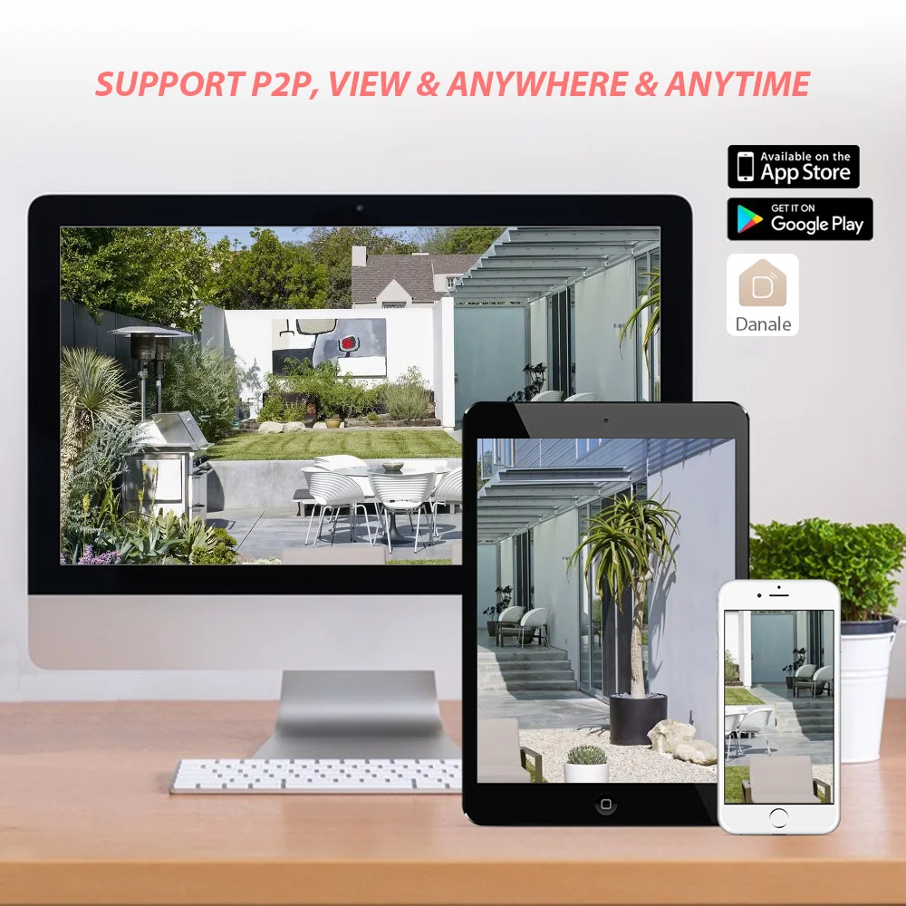 Купить 8MP 4K IP камера наружная Водонепроницаемая H.265 Пуля CCTV двухсторонняя аудио TF слот для карты 4MP POE камера видеонаблюдения