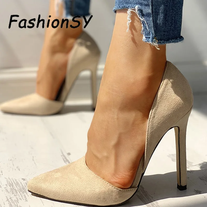 Туфли-лодочки на тонком высоком каблуке новые пикантные женские разноцветные