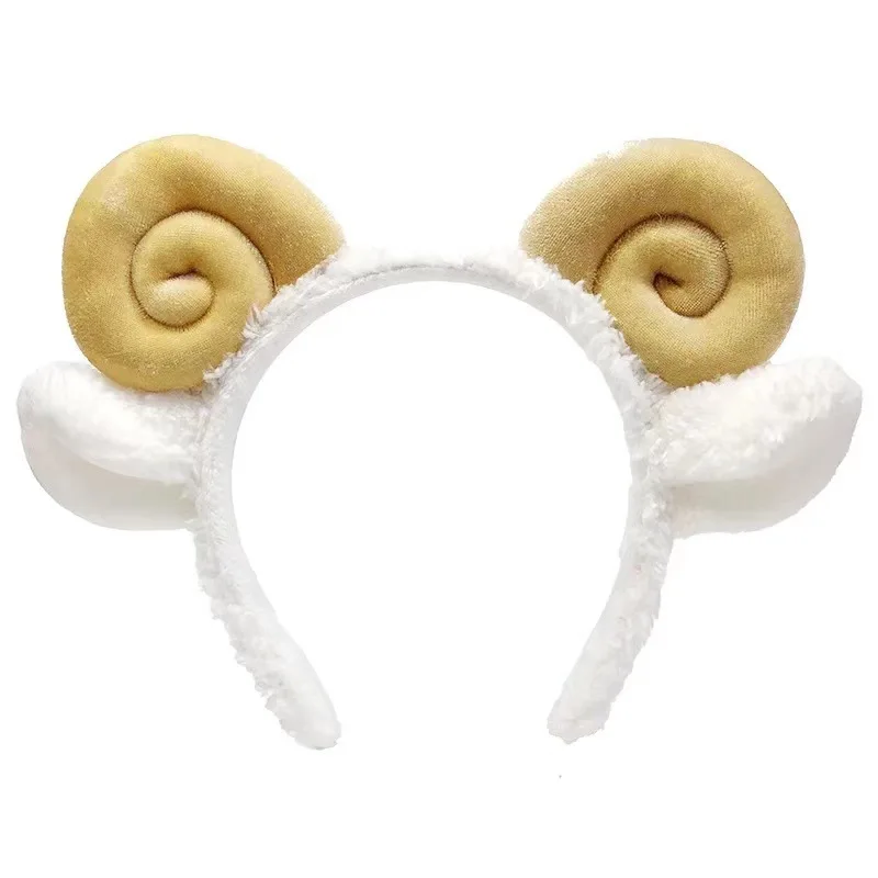 Повязка на голову женская из мягкого флиса с овечьими ушками |