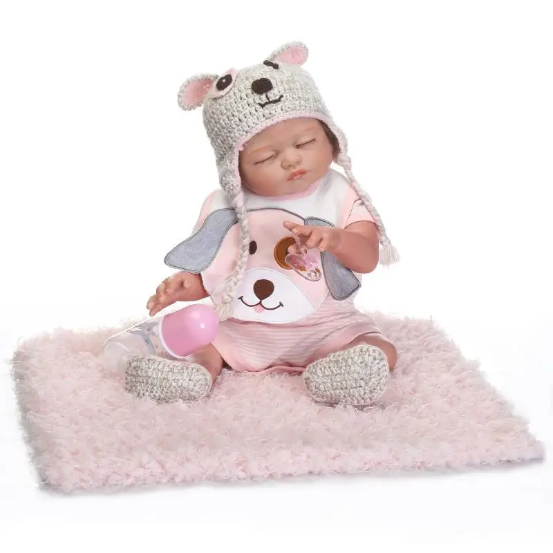 Силиконовые куклы Reborn Baby для всего тела Близнецы мальчик и Спящая девочка 20
