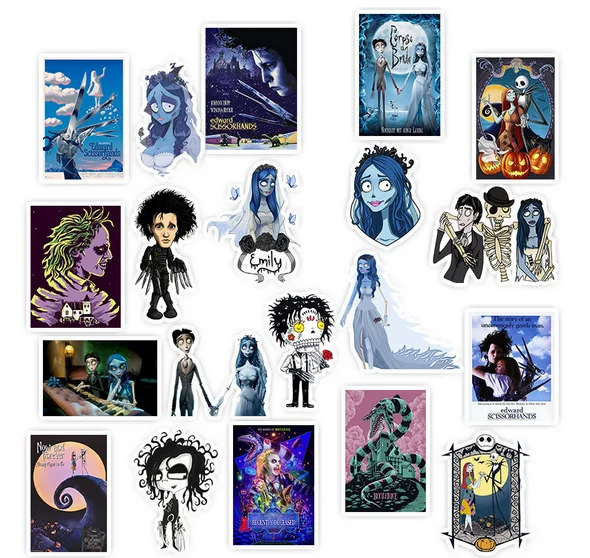 50 шт. стикеры Тим Бёртон классический фильм Эдвард ножницы Граффити стикер для
