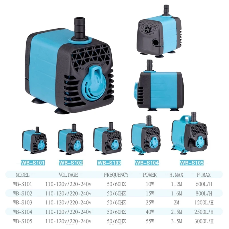 Погружной насос для фонтана бесшумный фильтр пруда аквариума всасывающий