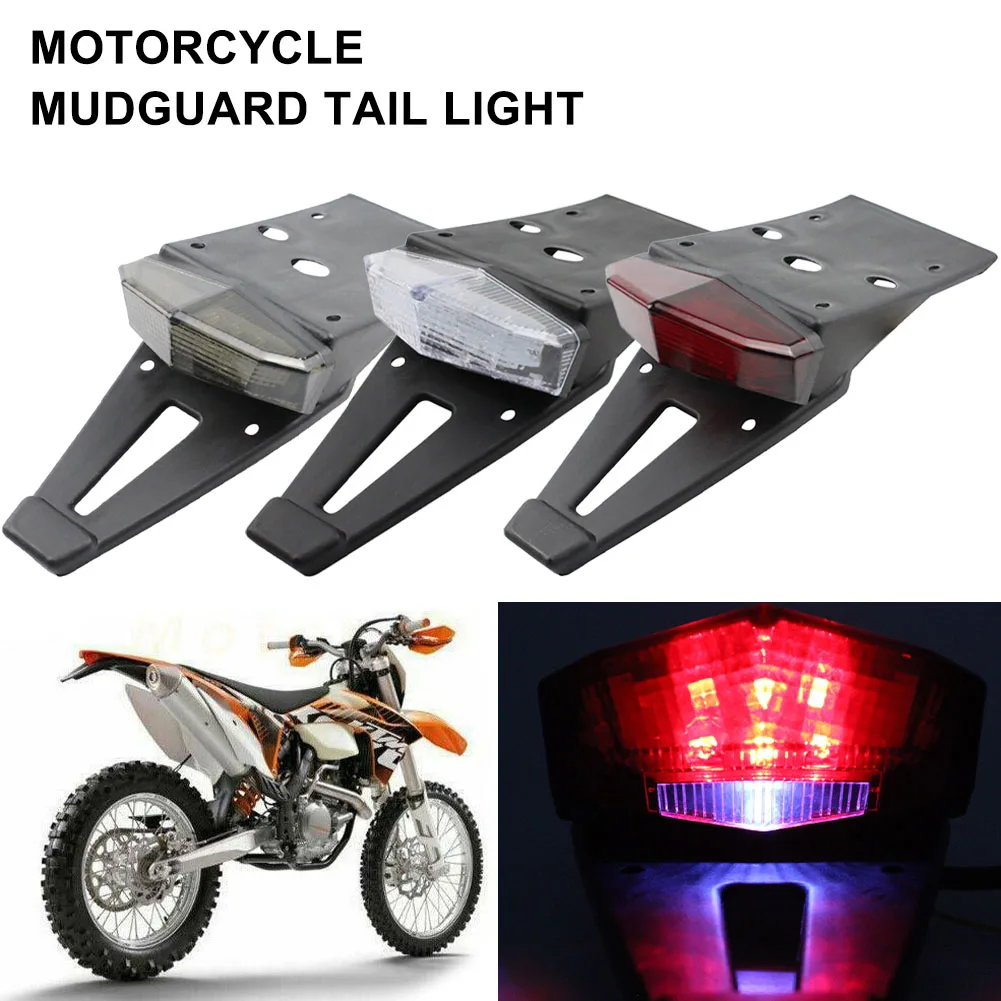

Sale Motorcycle Taillight Rear Fender Mudguard Mount Brake Light Turn Signal License Plate Light for Dirt Custom Off-Road Bike