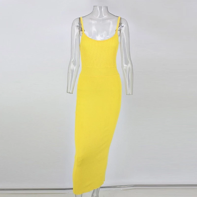 Женское платье-свитер на тонких бретелях Thereadict облегающее трикотажное