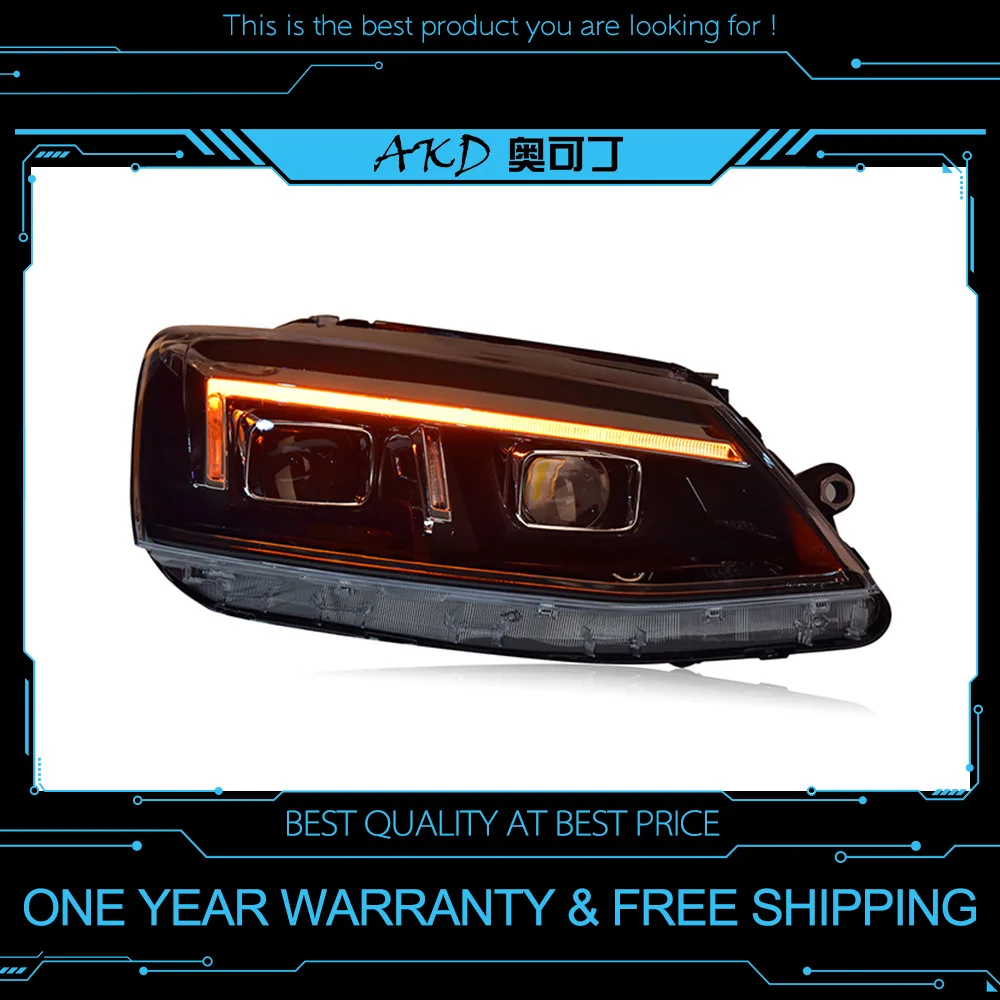 AKD тюнинг автомобильных фар для VW Jetta MK6 R8 светодиодные фары DRL ходовые огни Bi Xenon Beam
