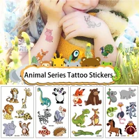 40pcs cute animal series temporary tattoo sticker cartoon children stationery stickers kids safe waterproof school toy sticker