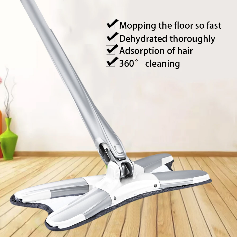 Швабра для пола X Type с 6 насадками из ткани уборки комбинированная Автоматическая