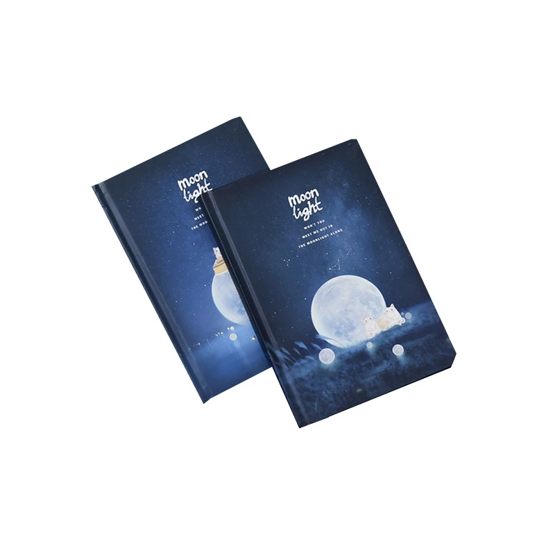 

Cute Moon Night Notebook A5 Handbook Diary Kawaii DIY Sketchbook Diary Watercolor Drawing School Supplies Korea Stationery