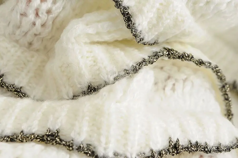 Женский свободный свитер с оборками Элегантный Повседневный пуловер круглым