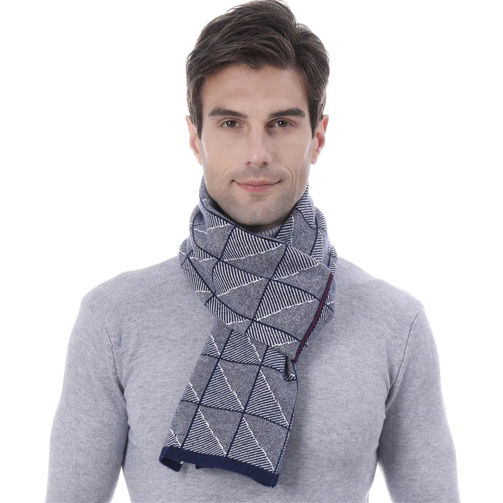 Хаундстут ретро мужские осенние зимние куртки вязаные шарфы среднего возраста