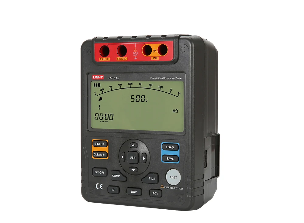 Цифровой тестер сопротивления изоляции UNI T UT513 вольтметр мегомметр PI/DAR USB
