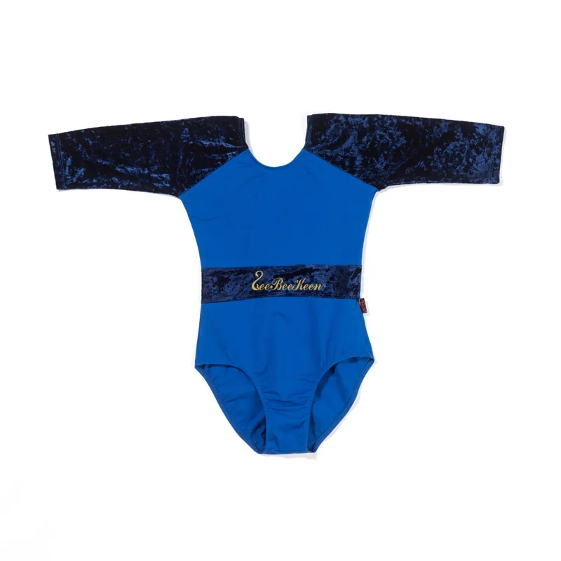 dark blue Женский купальник, гимнастический купальник для балерин, для взрослых, Осень-зима, с длинным рукавом, балетный купальник, Bailarina, спортивный, танцевальный, боди для йоги - Цвет: dark blue