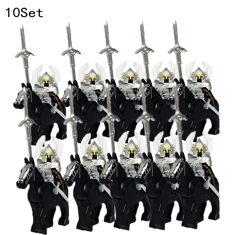 

10 комплектов солдаты средневековый рыцарь экшн мини с броней Римский Строительный Блок Детские игрушки строительные блоки игрушка для дет...