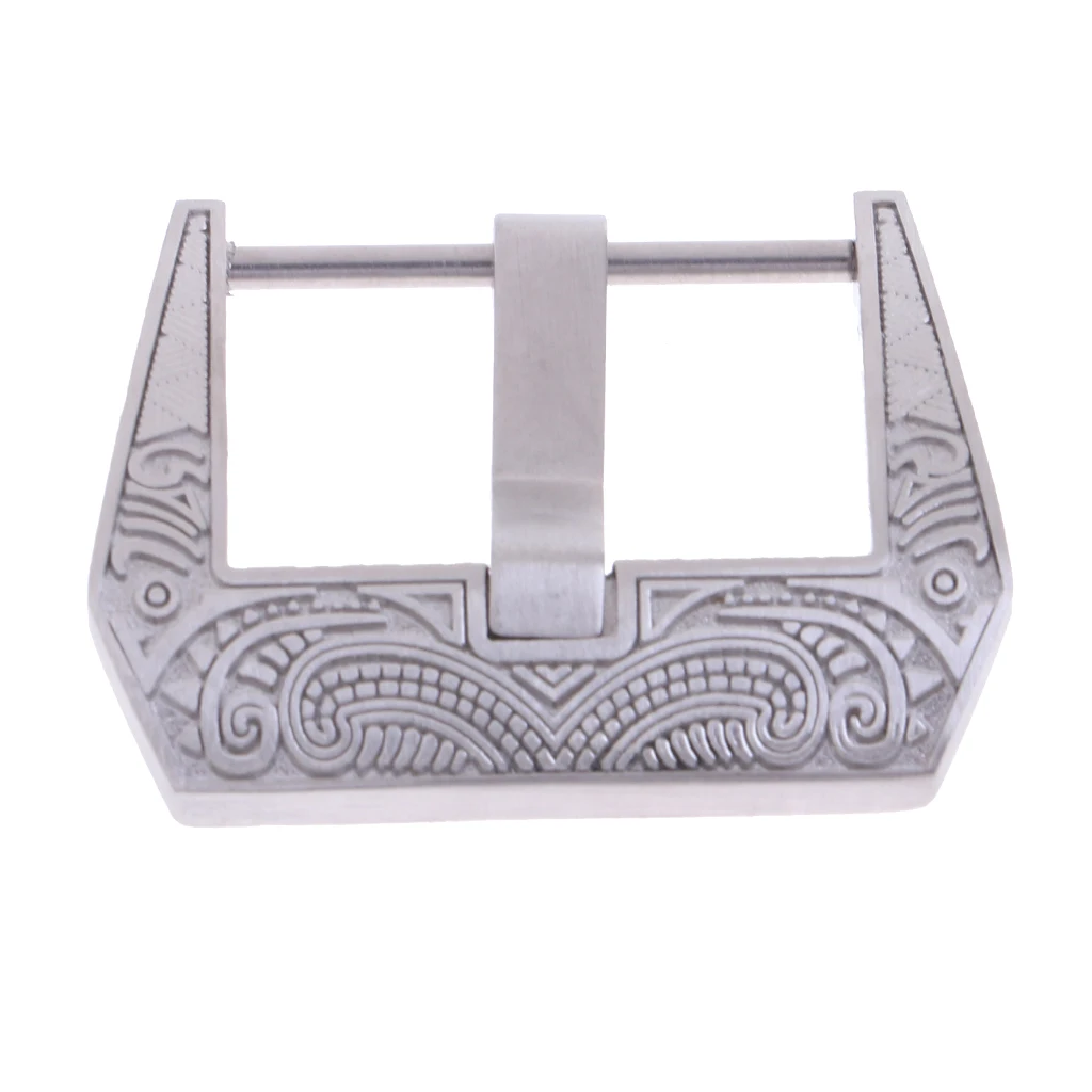 Стальная Винтовая застежка для часов с гравировкой цветка 22 мм|Ремешки часов| |