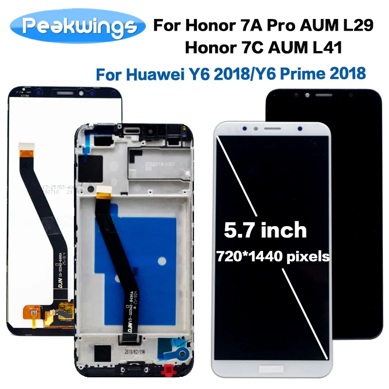 ЖК дисплей для Huawei Honor 7A Pro/Honor 7C AUM L41LCD дигитайзер в сборе Y6 2018/Y6 Prime 2018 100%