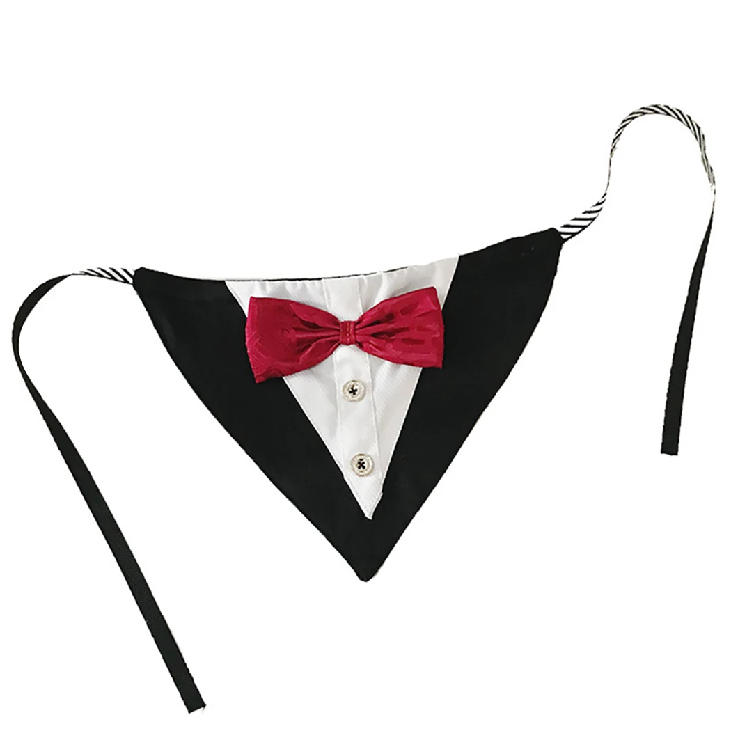 

Dog Bandana Fashion Cotton Dog Kerchief Pet Bandana with Bowtie Pet Dog Cat Bandana Scarf Bow Tie Collar Bow-knot Bowtie Suit