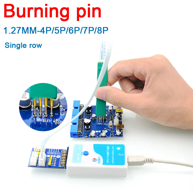Pitch 1 27 мм 4P / 5P 6P 7P/ 8P PIN тестовый обжигательный pin диагностическая загрузка