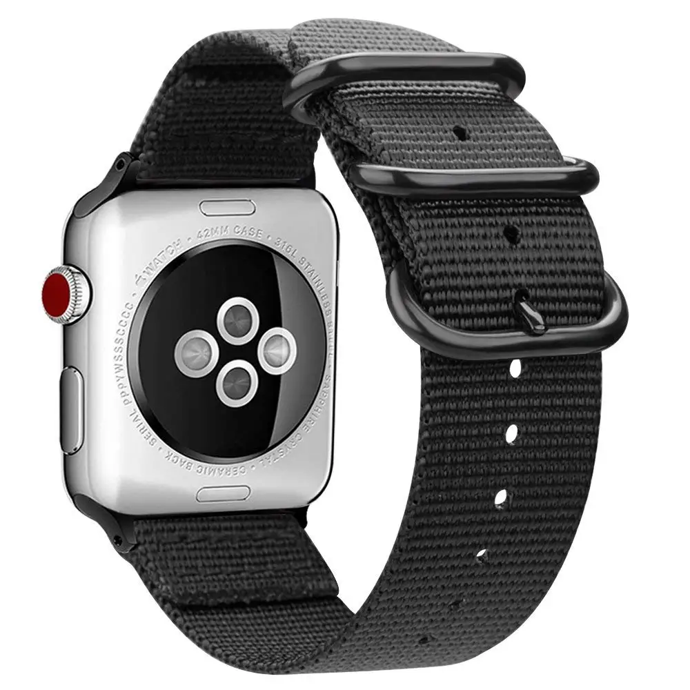 Ремешок NATO для Apple watch 4 5 band 44 мм 40 мм iWatch band 42 мм 38 мм спортивный нейлоновый браслетный ремешок для часов Apple watch 4 5 3 42/38 мм