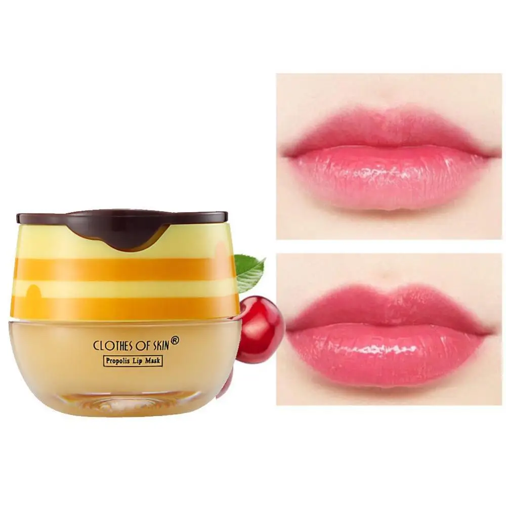 Propolis Moisturizing Lip Mask Sleep Lip Balm Nourishing Care Brush Lip With Lip Anti-cracking Anti-wrinkle Mask Unisex A4A6