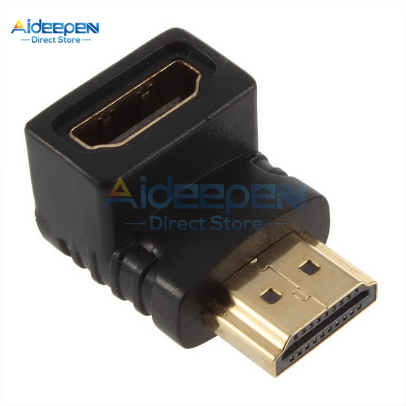 90/270 градусов HDMI под прямым углом штекер-Женский адаптер разъем для 3D 4K 1080P HDTV Переходный кабель конвертер удлинитель