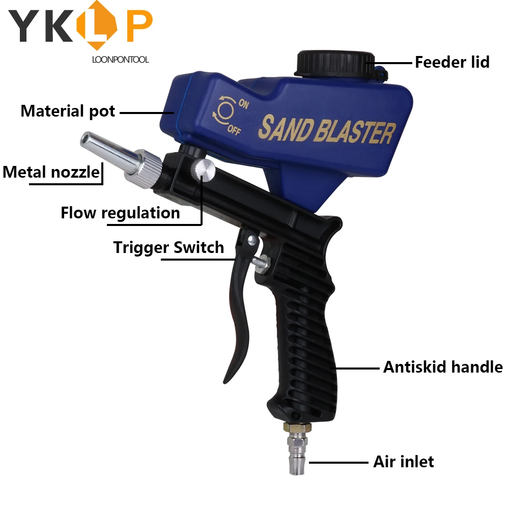 

Portable Sandblasting Gun Pneumatic Sand Blasting Machine Hopper for Removing