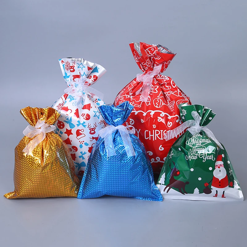 30 шт. большой емкости для хранения новые рождественские мешки многоразовый