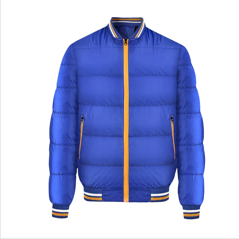 

2021 Autumn Winter New Men's Pure Color High-End Fashion Thickened Warm Cotton Clothing Slim Sports Jacket