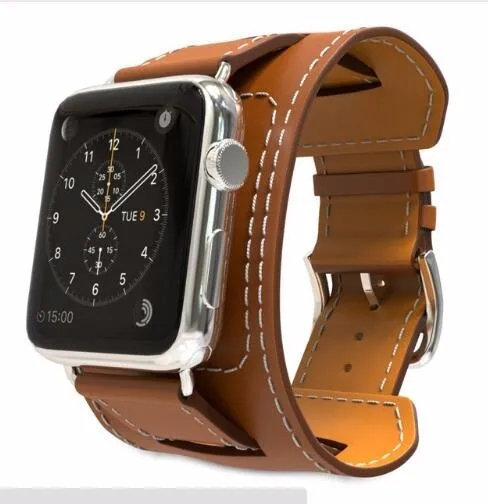 Ремешок для часов из натуральной кожи Series 5/4/3/2/1 кожаный браслет на запястье Apple