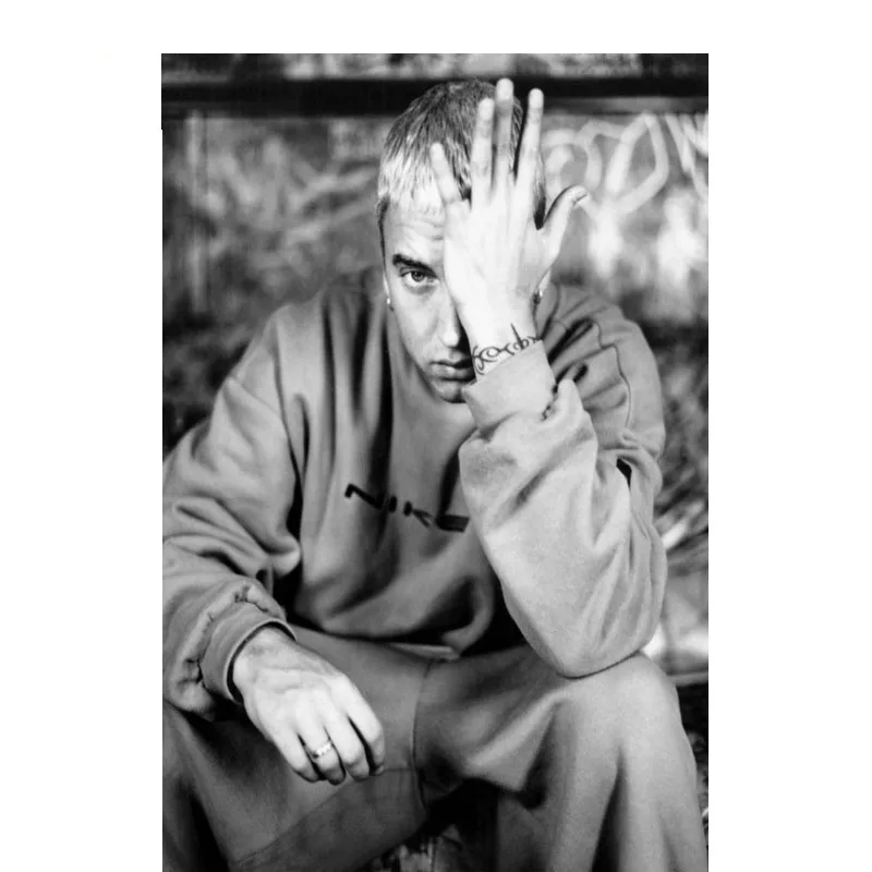 Оригинальная настенная бумага Eminem со средними пальцами классическое