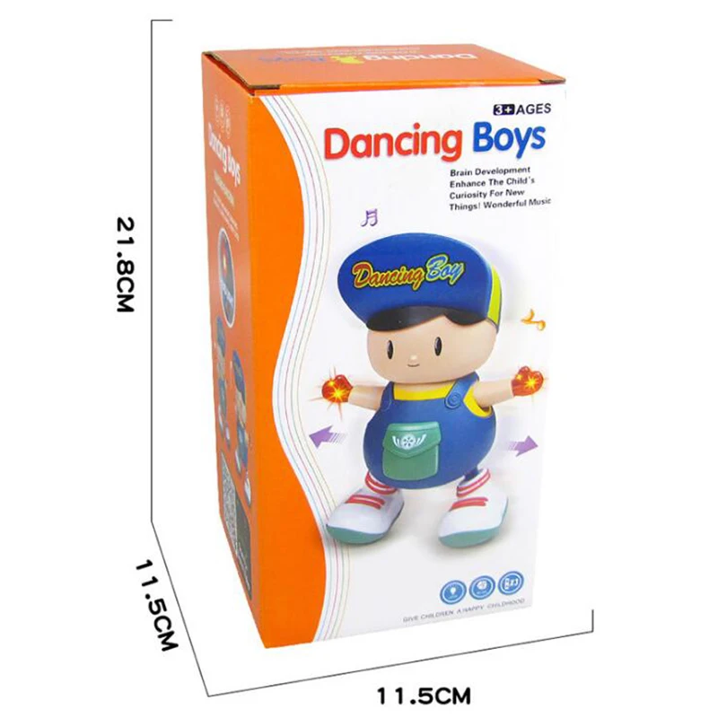 

New Children's Electric Dancing Big Head Boy Doll Cute Shape Light Music Toy Children Christmas Gift Baby Toys 1 To Old 2