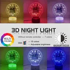 Настольные светодиодные настольные часы с математической формулой, 3D подарок, прикроватная лампа, часы для спальни, Декор, светильник с сенсорным экраном 7 цветов