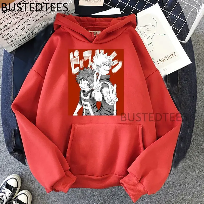 

My Hero Academia Izuku Midoriya Funny Print Hoodies Women Casual Funny Hoodies 90s Harajuku Ulzzang Streetwear Hip Hop Pullovers