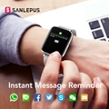 SANLEPUS 2021 Смарт-часы для мужчин и женщин, водонепроницаемые часы вызовов через Bluetooth Smartwatch MP3 плеер для OPPO Android Apple, Xiaomi, Huawei