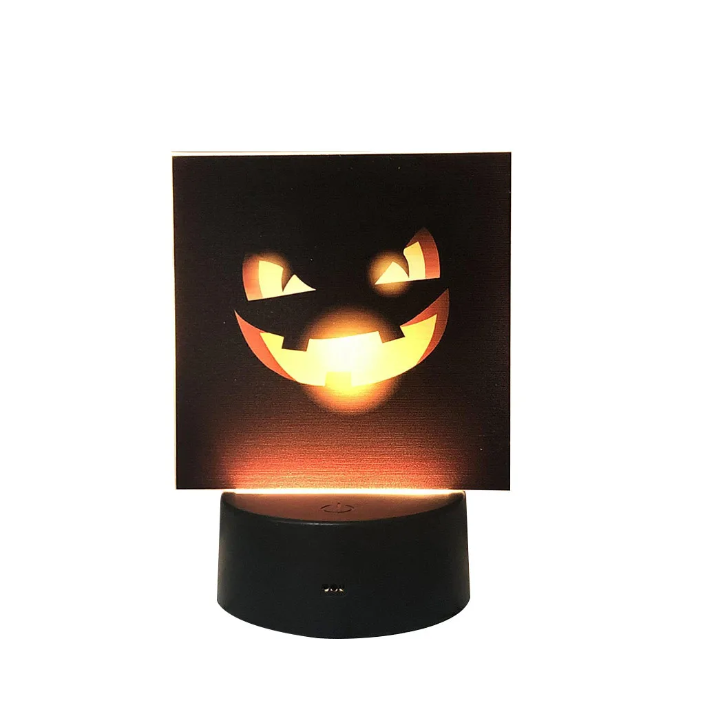 Night Light Halloween Pumpkin Bat Pattern Scene Design High Quality Home Decorative Gift Layout Prop Decoration Decor | Дом и сад