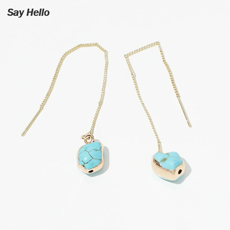 Скажите Привет Ретро Этническая натуральная бирюза акриловый опал