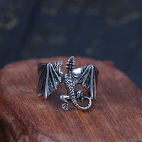 vintage punk style evil dragon ring motorcycle party cool biker ring for men women jewelry accessories