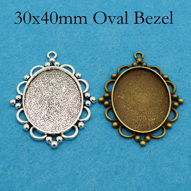 Оправа для подвески поднос 20 шт. 30x40 мм оправа Подвески пустая овальная мм|cab