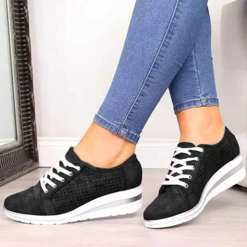 New Women Flats Summer Leather Shoes Low Heels Slip on Casual Soft Flat Shoe Bow-knot Hollow Breathable Ladies Loafers Sandals | Обувь