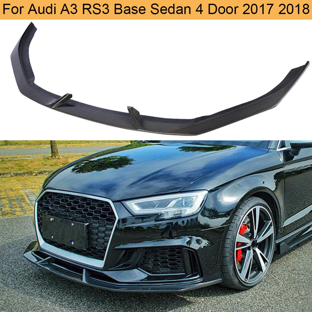 Для переднего бампера автомобиля RS3 спойлер для Audi A3 Base Sedan 4D 2017 2018 передний
