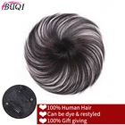 Бесшовная невидимка BUQI, удобная верхняя крышка из натуральных волос коричневого и черного цвета для черных женщин