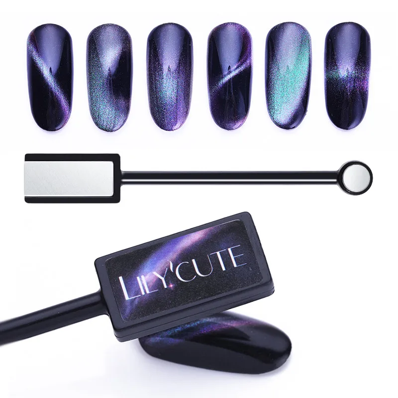 magnetic stick2 LILYCUTE 9D Auroras ногтей Гель-лак «кошачий глаз» Гель-лак для использования с магнитом звездное небо замочить от УФ Магнитный Гель-лак для ногтей 5 мл - Цвет: magnetic stick2