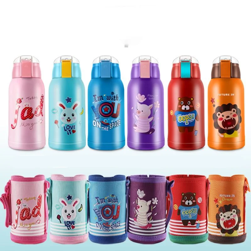 Children's Insulated Cup Male Stainless Steel Sippy Baby Kettle Portable Female Student Drinking Hydro Flask Coffee | Дом и сад