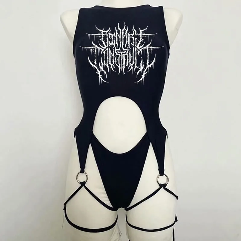 Аксессуары y2k топ на бретелях Топы черный укороченный Топ Готический Футболка