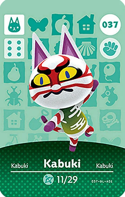 10 шт. карты Bob Kabuki Diana Ruby Lily Animal Crossing New Horizons Amiibo Villager NFC для Nintendo Switch 3DS|Карты