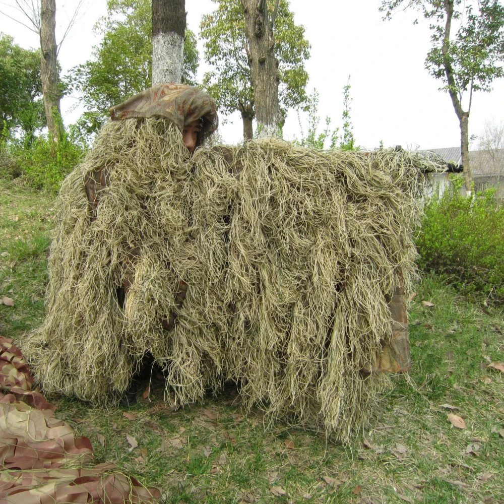 3D Лук Охота трава Ghillie пончо Снайпер пустыня камуфляж плащ для тренировок