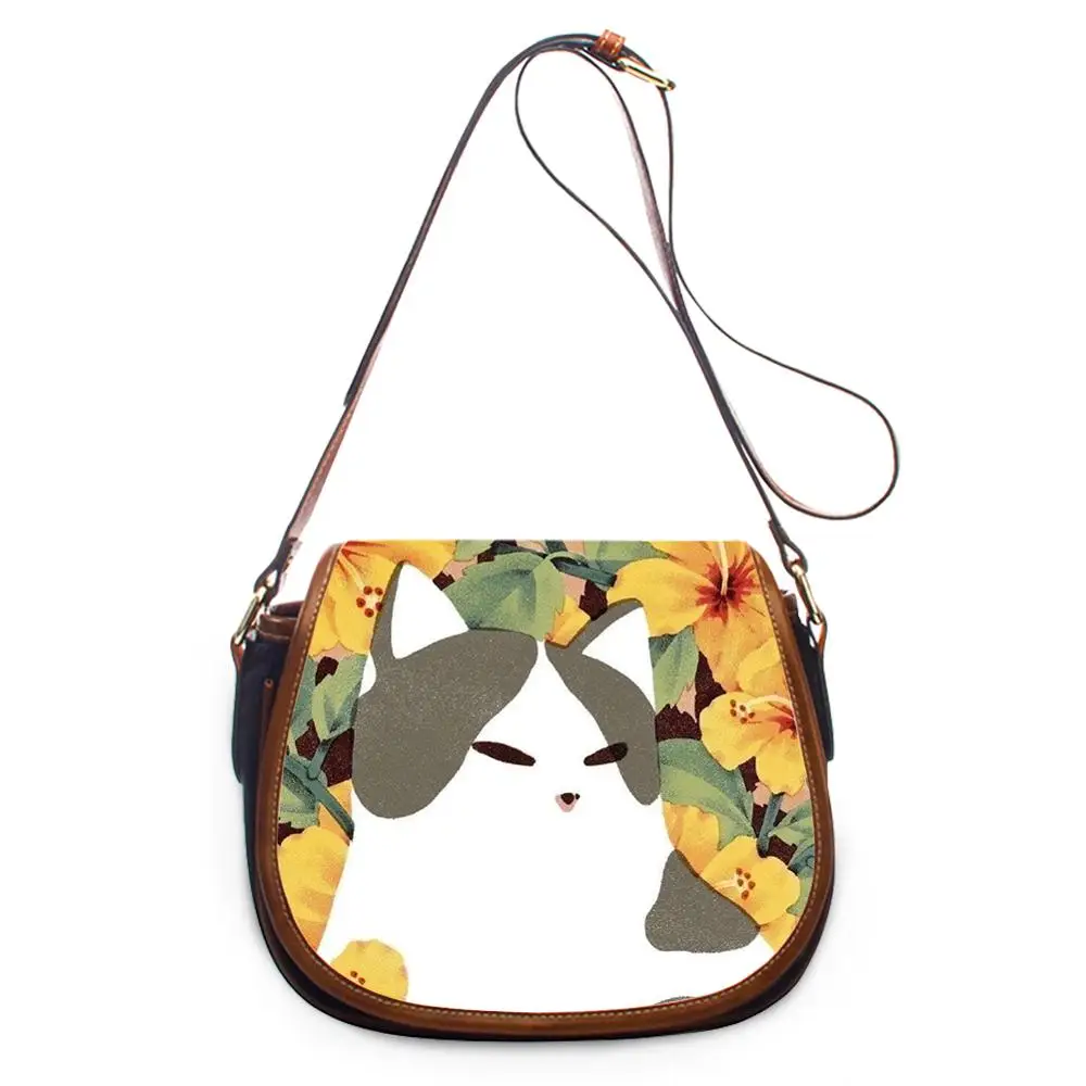 Сумки тоут с мультяшным котом для женщин милый котенок Индивидуальные DIY