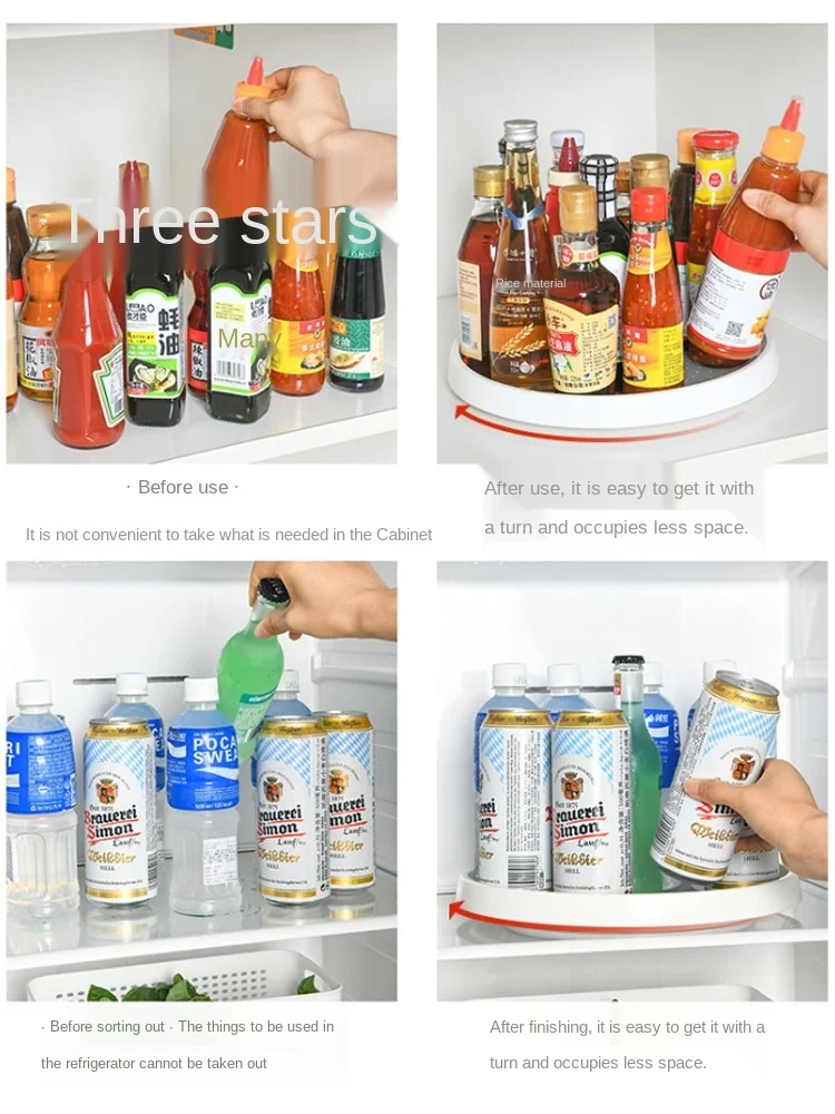 

Kitchen Rotary Spice Rack Seasoning Box Supplies Storage Box Artifact Multi-Function Table Top Fruit and Vegetable Plate