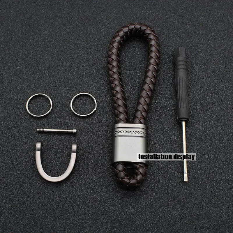 Высококачественный тканый кожаный брелок Съемные Металлические Брелки цепочки