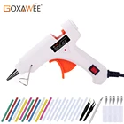 Набор клеевых пистолетов 20 Вт с 7x100 мм клеевыми пистолетами, высокотемпературный нагреватель, инструмент для ремонта, мини клеевой пистолет