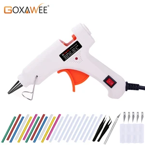 Набор клеевых пистолетов 20 Вт с 7x100 мм клеевыми пистолетами, высокотемпературный нагреватель, инструмент для ремонта, мини клеевой пистолет